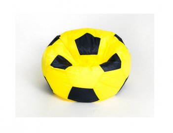 Кресло-мешок Мяч малый желто-черное в Златоусте - zlatoust.mebel-74.com | фото