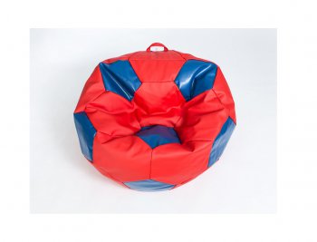 Кресло-мешок Мяч большой Экокожа красно-синее в Златоусте - zlatoust.mebel-74.com | фото