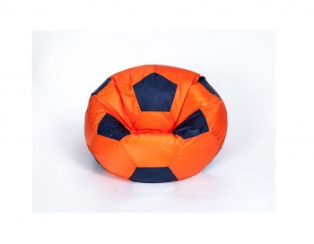 Кресло-мешок Мяч малый оранжево-черное в Златоусте - zlatoust.mebel-74.com | фото