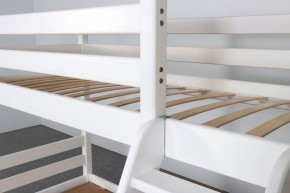АДЕЛЬ Кровать двухъярусная с наклонной лестницей (белый) в Златоусте - zlatoust.mebel-74.com | фото