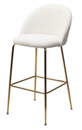 Барный стул GLADE NINI-01 Белый, teddy / золотой каркас М-City в Златоусте - zlatoust.mebel-74.com | фото