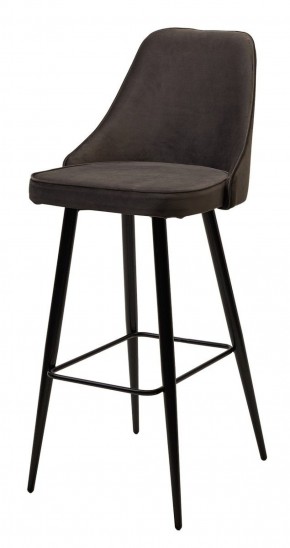 Барный стул NEPAL-BAR ГРАФИТ #14, велюр/ черный каркас (H=78cm) М-City в Златоусте - zlatoust.mebel-74.com | фото