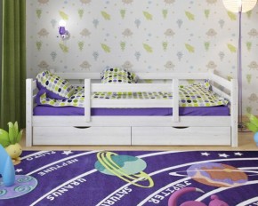 Детская кровать из массива березы Соня-5 (Белый/Лак) в Златоусте - zlatoust.mebel-74.com | фото