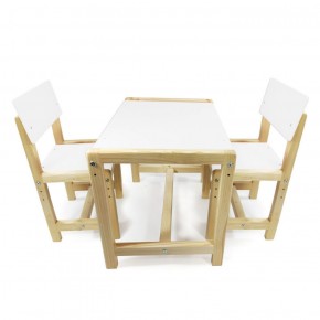 Детский растущий комплект стол и два стула  Я САМ "Лофт" (Белый, Сосна) в Златоусте - zlatoust.mebel-74.com | фото
