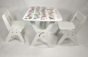 Детский растущий стол-парта и два стула Я САМ "Умка-Дуо" (Алфавит) в Златоусте - zlatoust.mebel-74.com | фото