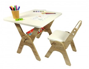 Детский растущий стол-парта и стул Я САМ "Умка" (Дуб/Серый) в Златоусте - zlatoust.mebel-74.com | фото
