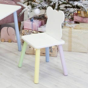 Детский стул Мишутка (Белый/Белый/Цветной) в Златоусте - zlatoust.mebel-74.com | фото