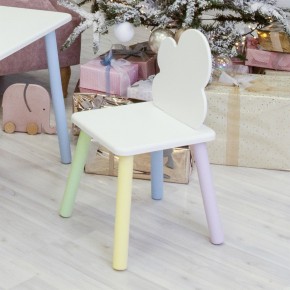 Детский стул Облачко (Белый/Белый/Цветной) в Златоусте - zlatoust.mebel-74.com | фото