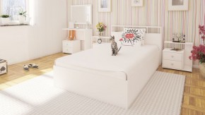 Камелия Кровать 1200, цвет белый, ШхГхВ 123,5х217х78,2 см., сп.м. 1200х2000 мм., без матраса, основание есть в Златоусте - zlatoust.mebel-74.com | фото