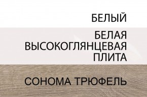 Комод 2D-1S/TYP 34, LINATE ,цвет белый/сонома трюфель в Златоусте - zlatoust.mebel-74.com | фото