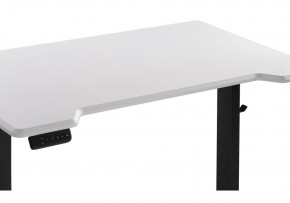 Компьютерный стол Маркос с механизмом подъема 120х75х75 белая шагрень / черный в Златоусте - zlatoust.mebel-74.com | фото