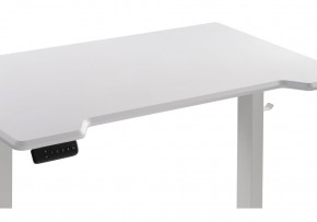 Компьютерный стол Маркос с механизмом подъема 120х75х75 белый / шагрень белая в Златоусте - zlatoust.mebel-74.com | фото