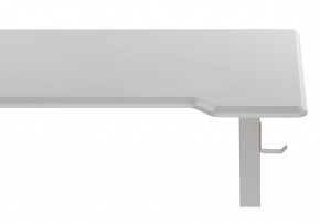 Компьютерный стол Маркос с механизмом подъема 120х75х75 белый / шагрень белая в Златоусте - zlatoust.mebel-74.com | фото