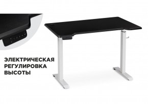 Компьютерный стол Маркос с механизмом подъема 120х75х75 черная шагрень / белый в Златоусте - zlatoust.mebel-74.com | фото