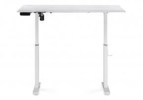 Компьютерный стол Маркос с механизмом подъема 140х80х75 белый / шагрень белая в Златоусте - zlatoust.mebel-74.com | фото