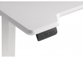 Компьютерный стол Маркос с механизмом подъема 140х80х75 белый / шагрень белая в Златоусте - zlatoust.mebel-74.com | фото