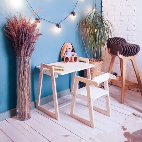 Комплект детской мебели стол и  два стула Я САМ "Лофт-Дуо" (Белый) в Златоусте - zlatoust.mebel-74.com | фото