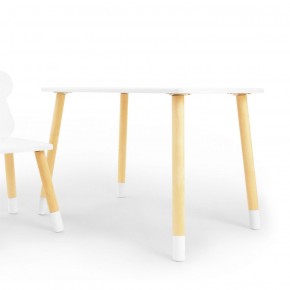 Комплект детской мебели стол и стул Корона (Белый/Белый/Береза) в Златоусте - zlatoust.mebel-74.com | фото