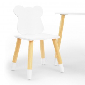 Комплект детской мебели стол и стул Мишутка (Белый/Белый/Береза) в Златоусте - zlatoust.mebel-74.com | фото