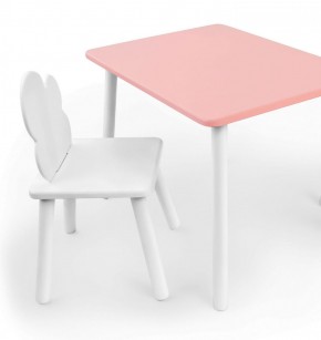 Комплект детской мебели стол и стул Облачко (Розывый/Белый/Белый) в Златоусте - zlatoust.mebel-74.com | фото