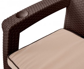 Комплект кресел Yalta Premium Double Seat (Ялта) шоколадный (+подушки под спину) в Златоусте - zlatoust.mebel-74.com | фото