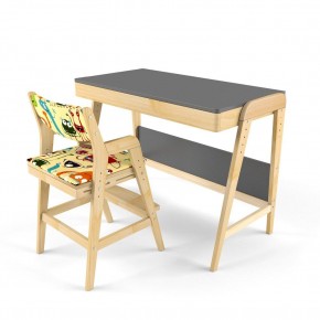 Комплект растущий стол и стул с чехлом 38 попугаев «Вуди» (Серый, Береза, Монстры) в Златоусте - zlatoust.mebel-74.com | фото