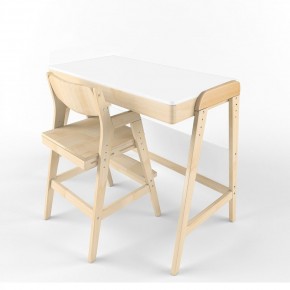Комплект растущий стол  стул 38 попугаев «Вуди» (Белый, Береза) в Златоусте - zlatoust.mebel-74.com | фото