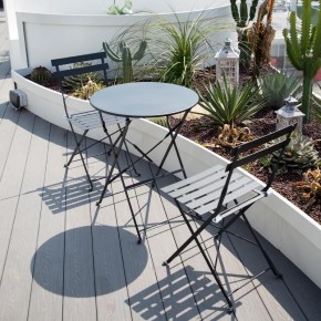 Комплект садовой мебели OTS-001R (стол + 2 стула) металл в Златоусте - zlatoust.mebel-74.com | фото
