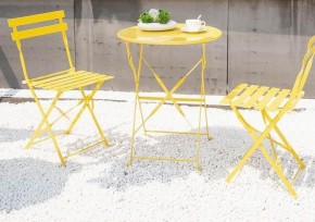 Комплект садовой мебели OTS-001R (стол + 2 стула) металл в Златоусте - zlatoust.mebel-74.com | фото