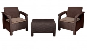 Комплект уличной мебели Yalta Premium Terrace Set (Ялта) шоколадый (+подушки под спину) в Златоусте - zlatoust.mebel-74.com | фото