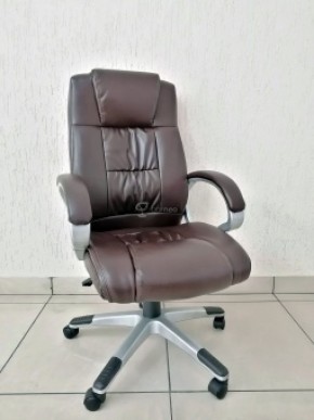 Кресло Barneo K-6 для руководителя (коричневая экокожа) в Златоусте - zlatoust.mebel-74.com | фото