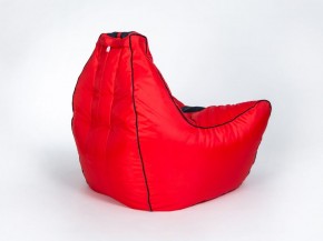 Кресло бескаркасное Авто (Красное с черной полосой) в Златоусте - zlatoust.mebel-74.com | фото