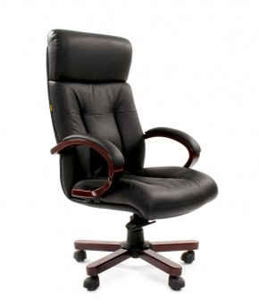 Кресло для руководителя CHAIRMAN  421 (Натуральная кожа) Черное в Златоусте - zlatoust.mebel-74.com | фото