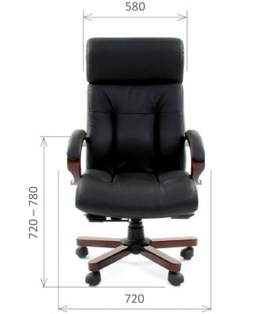 Кресло для руководителя CHAIRMAN  421 (Натуральная кожа) Черное в Златоусте - zlatoust.mebel-74.com | фото