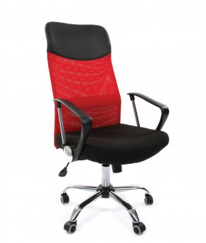 Кресло для руководителя CHAIRMAN 610 N (15-21 черный/сетка красный) в Златоусте - zlatoust.mebel-74.com | фото