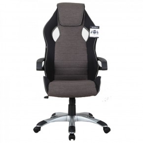 Кресло компьютерное BRABIX Techno GM-002 (ткань) черное/серое, вставки белые (531815) в Златоусте - zlatoust.mebel-74.com | фото