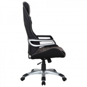 Кресло компьютерное BRABIX Techno GM-002 (ткань) черное/серое, вставки белые (531815) в Златоусте - zlatoust.mebel-74.com | фото