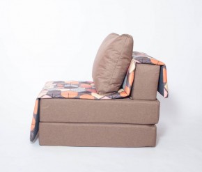 Кресло-кровать бескаркасное Харви (коричневый-геометрия браун) в Златоусте - zlatoust.mebel-74.com | фото
