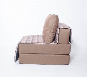 Кресло-кровать бескаркасное Харви (коричневый-квадро беж) в Златоусте - zlatoust.mebel-74.com | фото