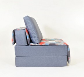 Кресло-кровать бескаркасное Харви (серый-геометрия слейт) в Златоусте - zlatoust.mebel-74.com | фото