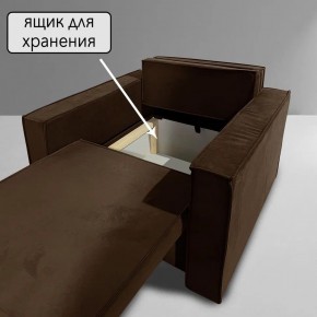 Кресло-кровать Принц КК1-ВК (велюр коричневый) в Златоусте - zlatoust.mebel-74.com | фото
