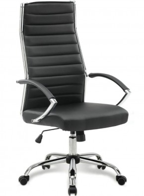 Кресло офисное BRABIX "Style EX-528", экокожа, хром, черное, 531947 в Златоусте - zlatoust.mebel-74.com | фото