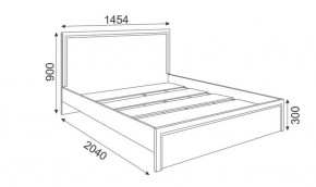 Кровать 1.4 М16 Стандарт с настилом Беатрис (Орех гепланкт) в Златоусте - zlatoust.mebel-74.com | фото