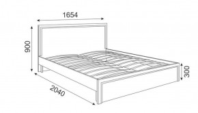 Кровать 1.6 М07 Стандарт с основанием Беатрис (Орех гепланкт) в Златоусте - zlatoust.mebel-74.com | фото