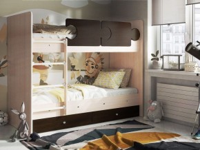 Кровать двухъярусная "Тетрис" (щиты) с бортиками + ящики в Златоусте - zlatoust.mebel-74.com | фото