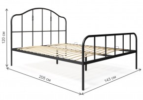 Кровать Милена 140х200 черная в Златоусте - zlatoust.mebel-74.com | фото