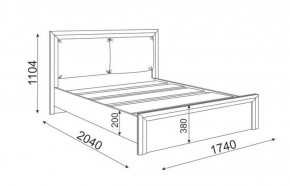 Кровать 1.6 Глэдис М31 с настилом и мягкой частью (ЯШС/Белый) в Златоусте - zlatoust.mebel-74.com | фото