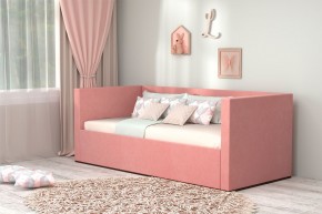 Кровать с ПМ (арт.030) (с/м 900*2000мм) (б/матр), ткань розовая в Златоусте - zlatoust.mebel-74.com | фото