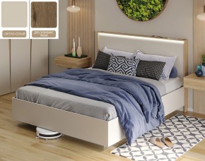 Кровать (Светло-серый U750 ST9/Дуб Галифакс Табак) 1600 в Златоусте - zlatoust.mebel-74.com | фото