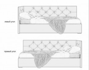 Кровать угловая Хлоя интерьерная +основание (120х200) в Златоусте - zlatoust.mebel-74.com | фото
